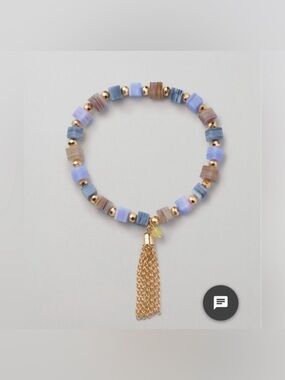 NEW AVON Studio 1886 Serene Seas Bracelet Calm Cooling Tranquility Glass Beads